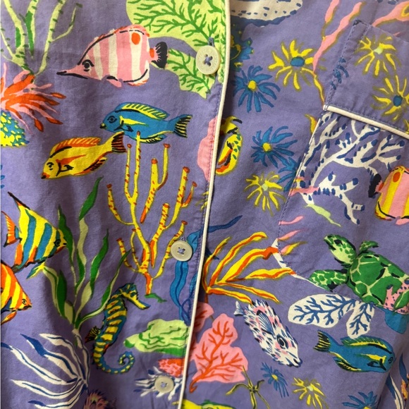 NWT🐠 Printfresh Oceania Sleep Shirt - Lavender🐙 - Picture 4 of 6